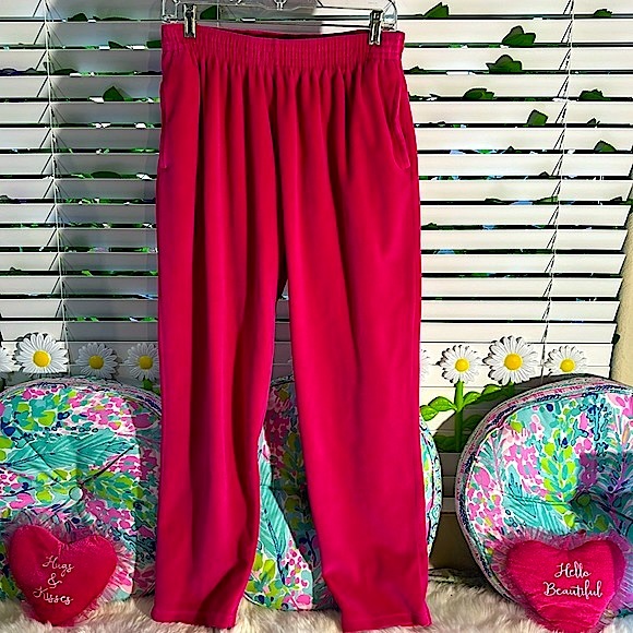 Westbound hot pink velvet pants with pockets - Picture 1 of 5